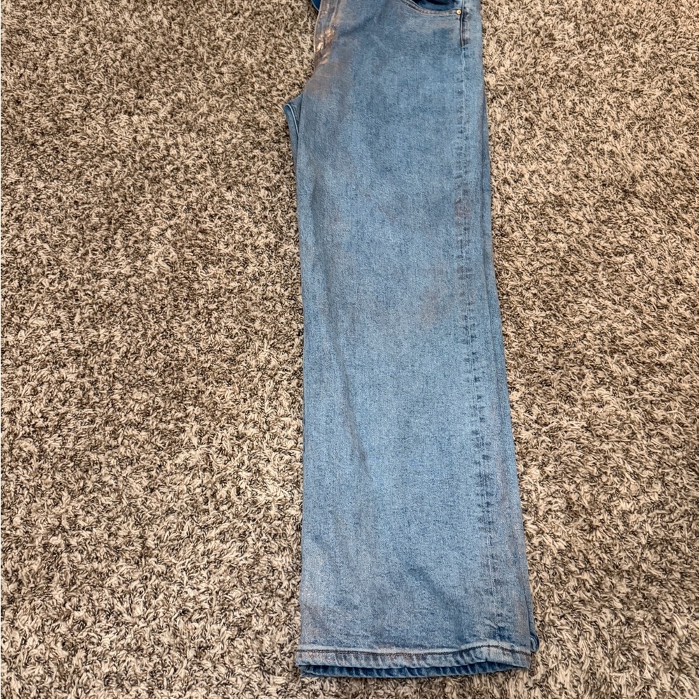 Kut from the Kloth Medium Blue Metallic Denim Jeans